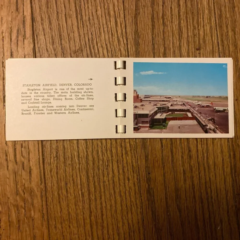 Vtg 1960s Denver Colorado Souvenir Mini Photo Postcard Book 11 Kodachrome Repros